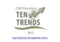 CORE Education&rsquo;s ten trends for 2012