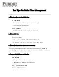 Ten tips for better time management,