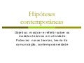 Hipóteses Contemporâneas