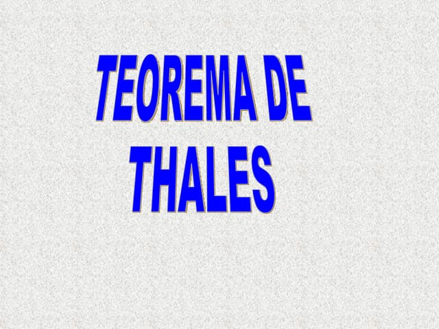 Teorema de thales 2010