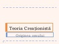 Teoria creaţionistă