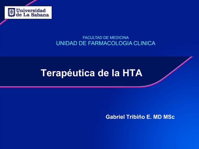 Terapéutica de la hta