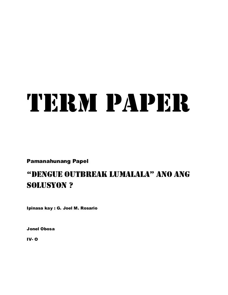 Research paper sa filipino