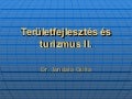 Területfejlesztés és turizmus