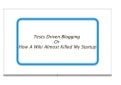 Test driven documentation
