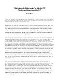 Testing and assessment in elt