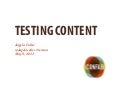 Testing Content
