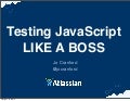 Testing javascriptwithjasmine sydjs