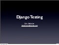 Django Testing