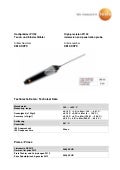 Testo 480 pt100 probe
