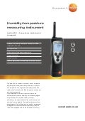 Testo 625 datasheet 2012