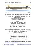 Uso del test psicométrico en la evaluación neuropsicológica