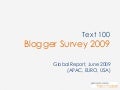 Text 100 Global Blogger Survey Report Final