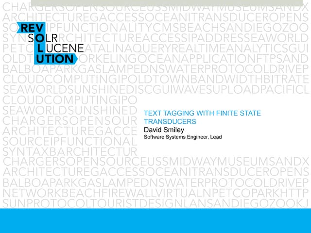 Text tagging with finite state transducers