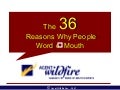 The 36 Reasons Why We Word of Mouth