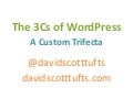 The 3Cs of WordPress