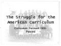 The Curriculum 1900 Present 2008