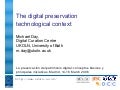 The digital preservation technical context