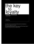 The Key to Loyalty - with notes