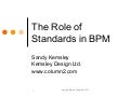 The Role of Standards in BPM