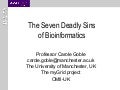 The Seven Deadly Sins of Bioinformatics