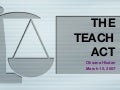 The Teach Act
