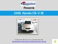 The 2001 Honda CR-V SE for sale in Lynnwood by Klein Honda