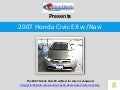 The 2007 Honda Civic EX w/Navi for sale in Lynnwood