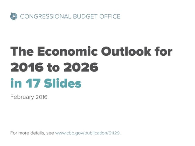 The 2016 Economic Outlook in 17 Slides