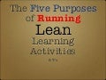 Lean Learning Activities: The 5 purposes