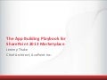 The app building playbook for SharePoint 2013 marketplace