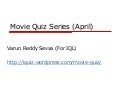 The April Movie Quiz
