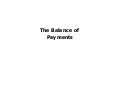 The Balance Of