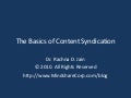 The Basics Of Content Syndication