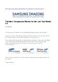 The Best 3 Impressive Photos for the Last Two Weeks #5(SAMSUNG IMAGING)