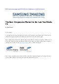 The Best 3 Impressive Photos for the Last Two Weeks #6(SAMSUNG IMAGING)