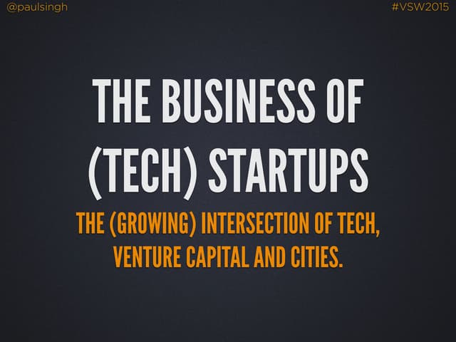 The Business of (Tech) Startups - V...