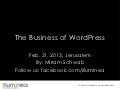 The Business of WordPress - WordCamp Jerusalem 2013