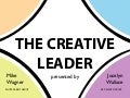 The Creative Leader by Mike Wagner and Jocelyn Wallace