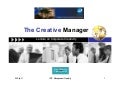The Creative Manager: Lecture on Corporate Creativity