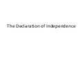 The declaration of independence