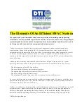 The elements of an efficient hvac system