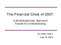 The Financial Crisis Of 2007