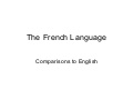 The french language
