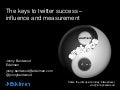 The keys to twitter success – influence and measurement