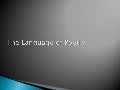 The Language Of Poetry