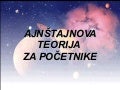 Ajnštajnova teorija relativiteta za početnike