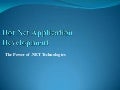 The power of .net technologies
