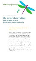 The power of storytelling: What nonprofits can teach the private sector about social media - The McKinsey Quarterly - February 2011