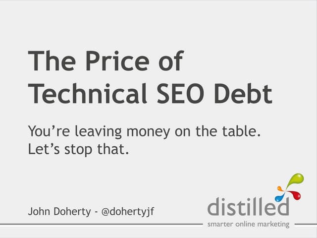 The price of technical seo debt   f...
